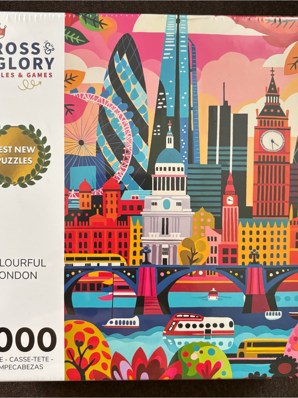 Cross Glory Colourful London 1000-Piece Jigsaw Puzzle - New in box.